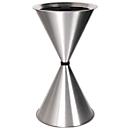 Cendrier sur pied conique Diabola ECO, plateau en aluminium, H 710 mm, ø 400 mm, aluminium
