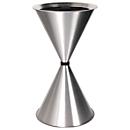 Cendrier sur pied conique Diabola ECO, plateau en aluminium, H 710 mm, ø 400 mm, aluminium, sable quartzeux