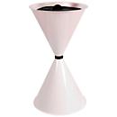 Cendrier sur pied conique Diabola ECO, plateau en aluminium, H 710 mm, ø 400 mm, blanc