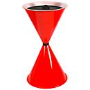 Cendrier sur pied conique Diabola ECO, plateau en aluminium, H 710 mm, ø 400 mm, rouge