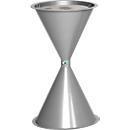 Cendrier sur pied - en plastique recyclable - 6 L - argent