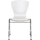 Chaise Bingo, sans coussins, sans accoudoirs, blanc