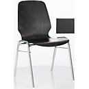 Chaise coque 710, empilable, coque d'assise arrondie, anthracite