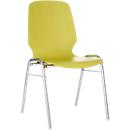 Chaise coque 710, empilable, coque d'assise arrondie, vert
