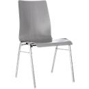 Chaise coque 720, empilable, coque d'assise rectangulaire, gris