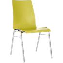 Chaise coque 720, empilable, coque d'assise rectangulaire, vert