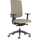 Chaise de bureau NowyStyl UTILA, avec accoudoirs, mécanisme synchrone, siège multicouche, hauteur/profondeur d'assise réglables, dossier rembourré, brun/marron
