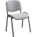 Chaise empilable ISO Basic, armature noire, gris clair