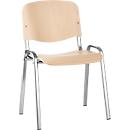 Chaise empilable ISO Wood, empilable jusqu'à 12 pièces, hêtre