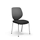 Chaise GIROFLEX 353, Rembourrage, tube en acier de précision empilable, sans accoudoirs, gris/noir