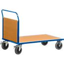 Chariot à plateforme avec dosseret, 1000 x 700 mm