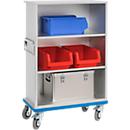 Chariot armoire G®-Cup light GMÖHLING, avant ouvert, jusqu’à 300 kg, 3 étages, volume env. 460 L