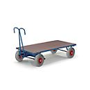 Chariot charges lourdes - sans paroi - 1600 x 800 mm - 1000 kg - pneus gonflables