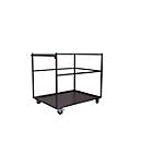 Chariot de transport, armature de fils en acier, avec plaque de base, pour 10 tables hautes
