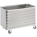 Chariot de transport en aluminium, sans couvercle, 560 L