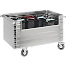 Chariot de transport en aluminium, sans couvercle, 945 L