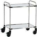 Chariot en inox, H 950 x L 1070 x l. 670 mm, 2 étages