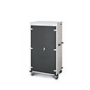 Chariot pour ordinateur portable avec fonction de chargement, verrouillage 2 points, prise CH, frein de stationnement, 26 compartiments, L 920 x P 500 x H 1540, anthracite