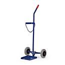 Châssis mobile pour bouteilles en acier, 1 bouteille 40/50 L, pneus en caoutchouc solide