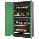 Chemical cabinet Asecos CS-CLASSIC, hinged door, 4 pull-out trays, 1055x520x1950 mm, reseda green