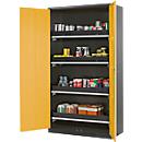 Chemical cabinet Asecos CS-CLASSIC, hinged door, 4 pull-out trays, 1055x520x1950 mm, safety yellow