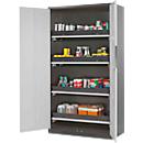 Chemikalienschrank Asecos CS-CLASSIC, Flügeltür, 4 Auszugswannen, 1055x520x1950 mm, lichtgrau