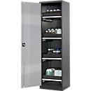 Chemikalienschrank Asecos CS-CLASSIC, Flügeltür, 4 Auszugswannen, 545x520x1950 mm, silber