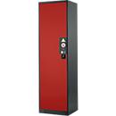 Chemikalienschrank, Flügeltür, 3 Böden, 545x520x1950 mm, verkehrsrot