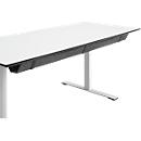 Chemin de câbles, pour montage sous les bureaux, L 1470 x P 150 x H 98 mm, feutre recyclable, gris foncé/noir