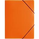 Chemise à 3 rabats et à élastique Pagna, format A4, en PP, orange