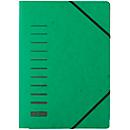 Chemise à 3 rabats et à élastiques PAGNA, format A4, en carton, pièce, vert