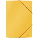 Chemise à clip Leitz® Cosy, format A4, jusqu'à 150 feuilles, 3 rabats et fermeture par élastique, carton, jaune