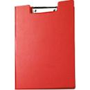 Chemise à pince MAUL, DIN A4, avec pince métallique, porte-stylo, 319 x 229 x 13 mm, carton recouvert d'une feuille, rouge