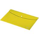 Chemise à rabats Leitz® Recycle, format A4, fermeture à bouton-pression, opaque, 100 % recyclable, Ange Bleu, plastique recyclé, jaune
