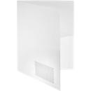 Chemise d'offre FolderSys, A4, 4 pochettes, pochette pour cartes de visite, polypropylène, blanc, 10 pièces