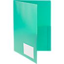 Chemise d'offre FolderSys, A4, 4 pochettes, pochette pour cartes de visite, polypropylène, vert, 10 pièces