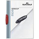 Chemise Swingclip DURABLE, format A4, PP, avec clip, rouge