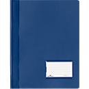 Chemise transparente Premium DURABLE, pour format A4, PVC dur, 25 p., bleu foncé