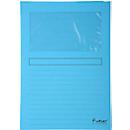 Chemises à fenêtre FOREVER Exacompta, en papier 120 g/m², bleu, paquet de 100