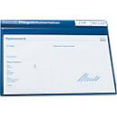 Chemises pour documents de soins BOI System Line, 8 pochettes transparentes, 4 feuilles à onglets, PVC, hauteur de remplissage 19 mm, bleu, 10 pièces