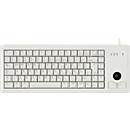 Cherry Compact-Keyboard G84-4400, QWERTZ, mit Trackball, 2 Maustasten, Kabellänge 1,75 m, hellgrau