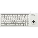 Cherry Tastaur XS Trackball Keyboard G84-5400, QWERTZ, mit 2 Maustasten, USB-Anschluss, hellgrau