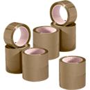 Cinta de embalaje Nopi® Classic 4042, grosor total 52 μ, L 66 m x A 55 mm, rollo-∅ 76 mm, película de polipropileno, marrón, 12 rollos.