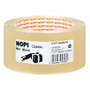 Cinta de embalaje Nopi® Classic 4042, grosor total 52 μ, L 66 m x A 55 mm, rollo ∅ 76 mm, película de polipropileno, transparente, 12 rollos.