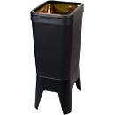 Circubin afvalbak BonTon - polypropeen - 2 x 20 liter - B 300 x D 410 x H 760 mm - open deksel - antraciet