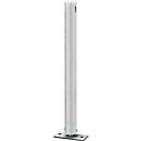 Cityring steel bollard, hinged, device for half profile cylinder, base plate