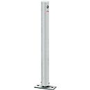 Cityring steel bollard, hinged, triangular fireman's lock, base plate