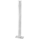 Cityring steel bollard, spherical head, fixed location, base plate