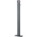 Citytrend bollard, flat head, hinged, cylinder lock, base plate, differently lockable