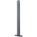 Citytrend bollard, hemisphere, hinged, device for profile half cylinder, base plate